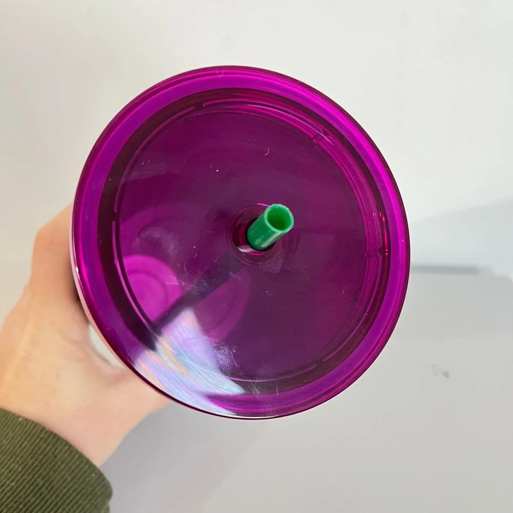 Starbucks Fall 2022 Foil Berry Woodland Mushrooms Venti Cup Tumbler 24‎ Oz